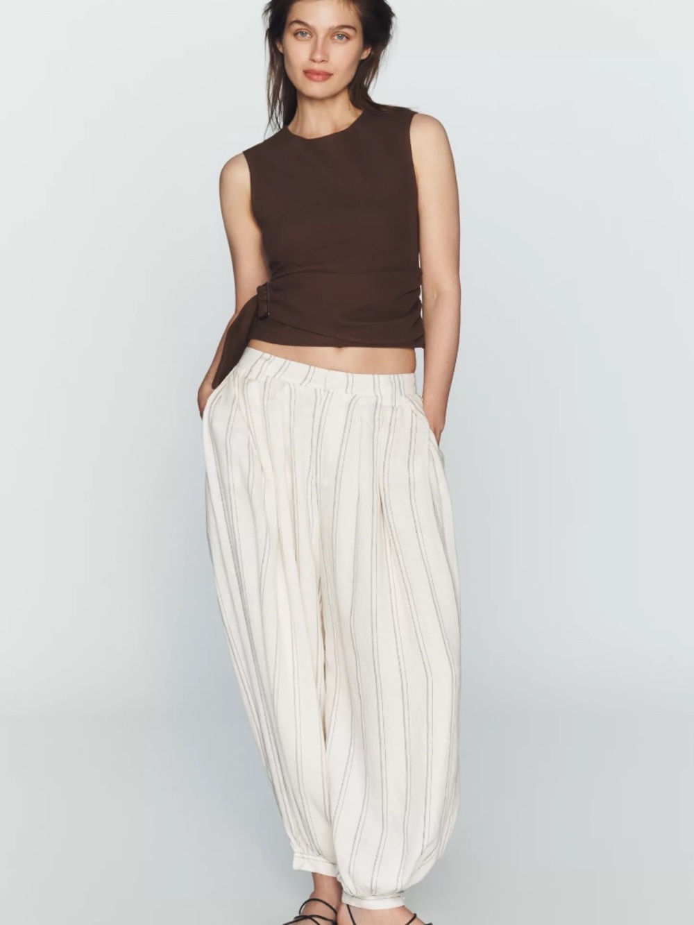 Anthropologie Maeve Wrap Sleeveless Top